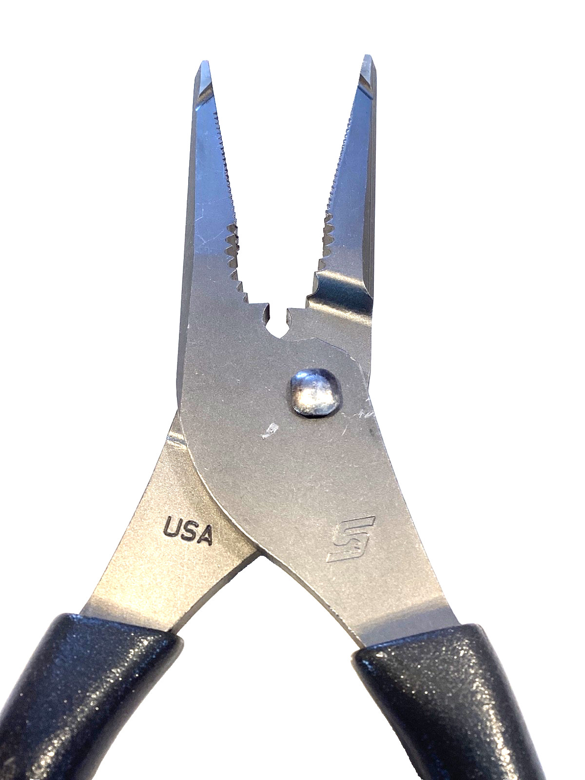 Snap on Tools LN47ACF NEW 9” Titanium Gray Soft Grip Long Nose Slip Joint Pliers