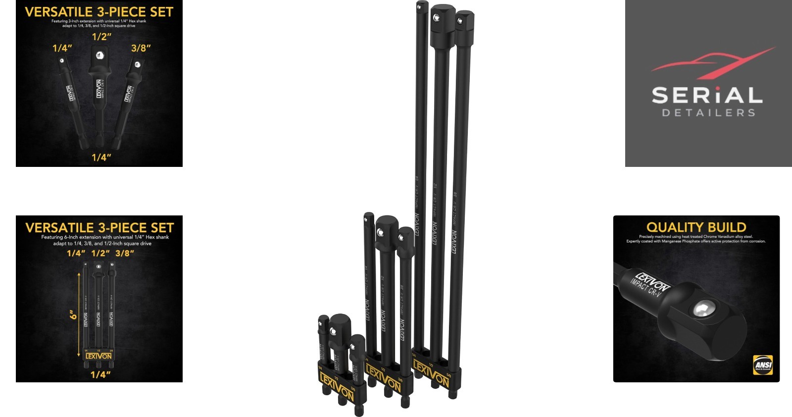 High Torque 9-Piece Impact Socket Adapter Set – Perfect for Drills & Wrenches