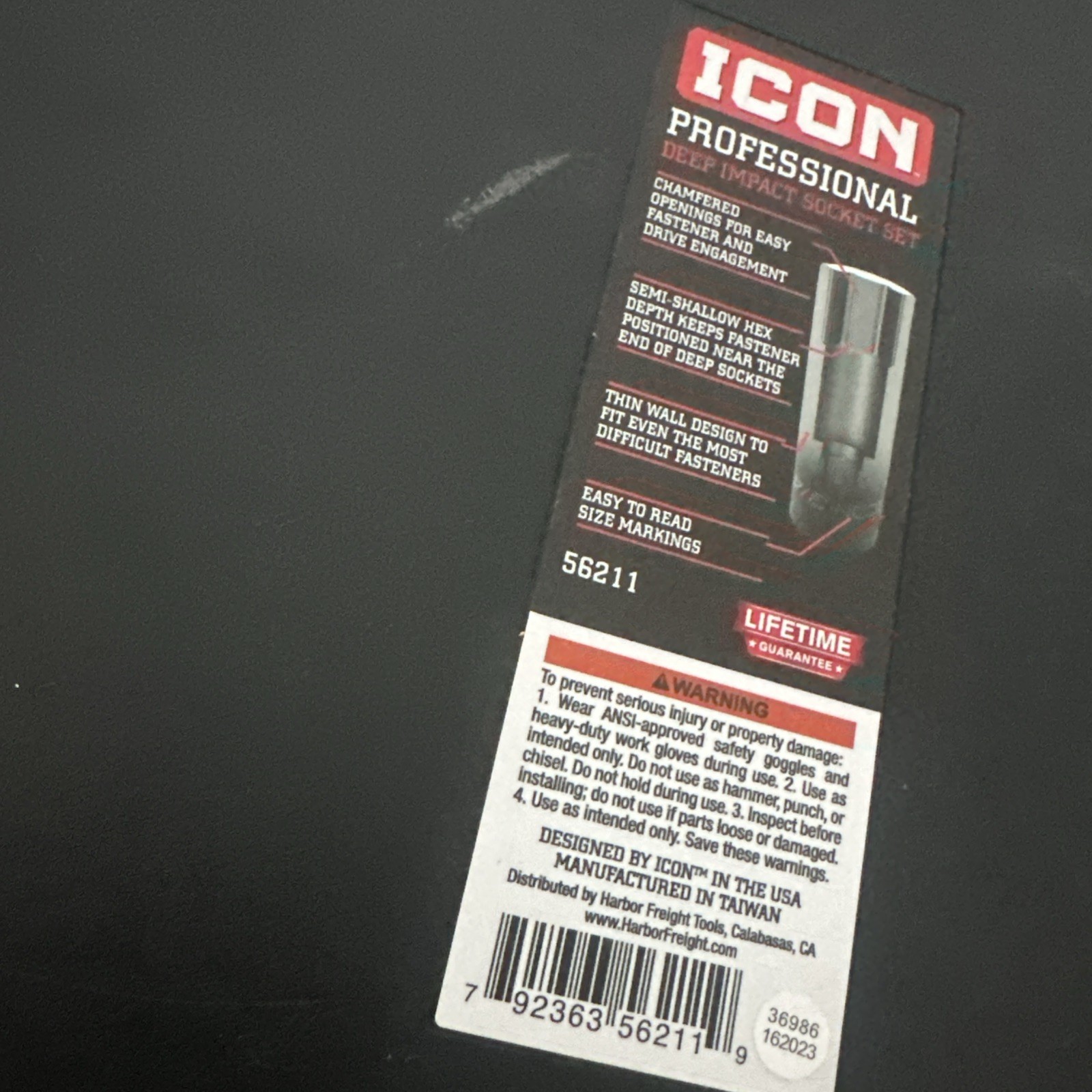 ICON Deep Impact Socket Set 1/2″ Drive SAE 6 Point 13 Pc. 7/16” To 1-1/4” – New