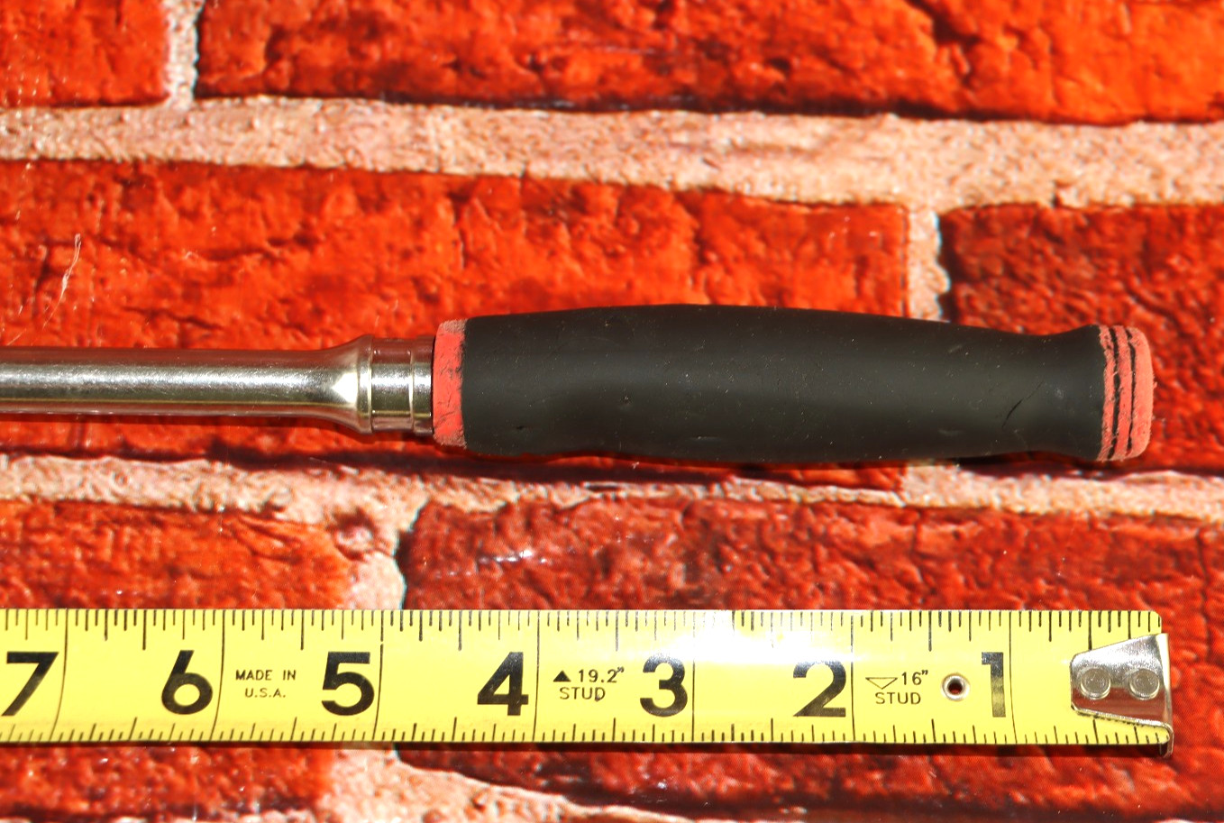 Snap-on Tools USA 3/8″ Drive RED Soft Grip LONG Fixed Head Ratchet FHL80