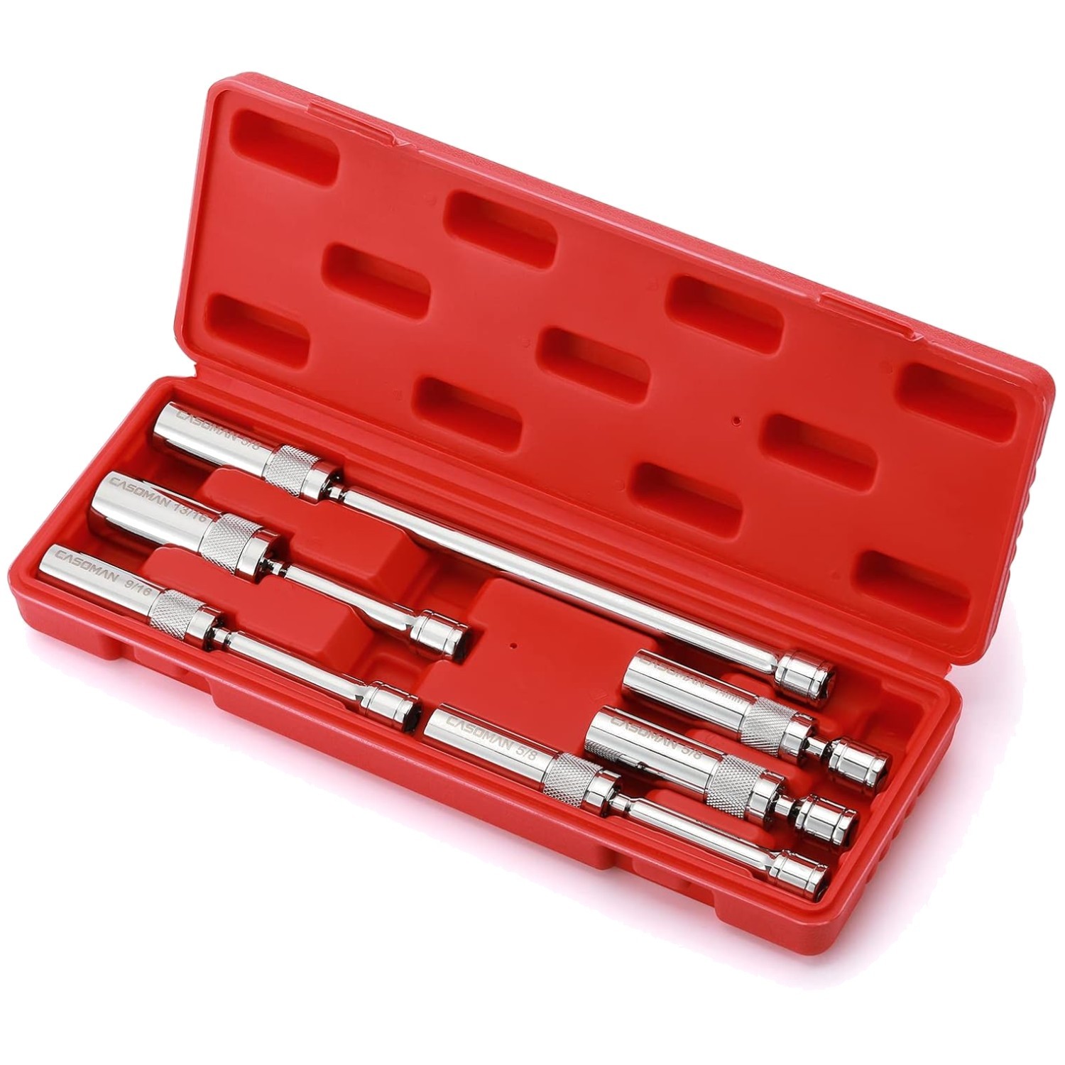 Magnetic Swivel Spark Plug Socket Set, 6PCS 3/8″ Drive