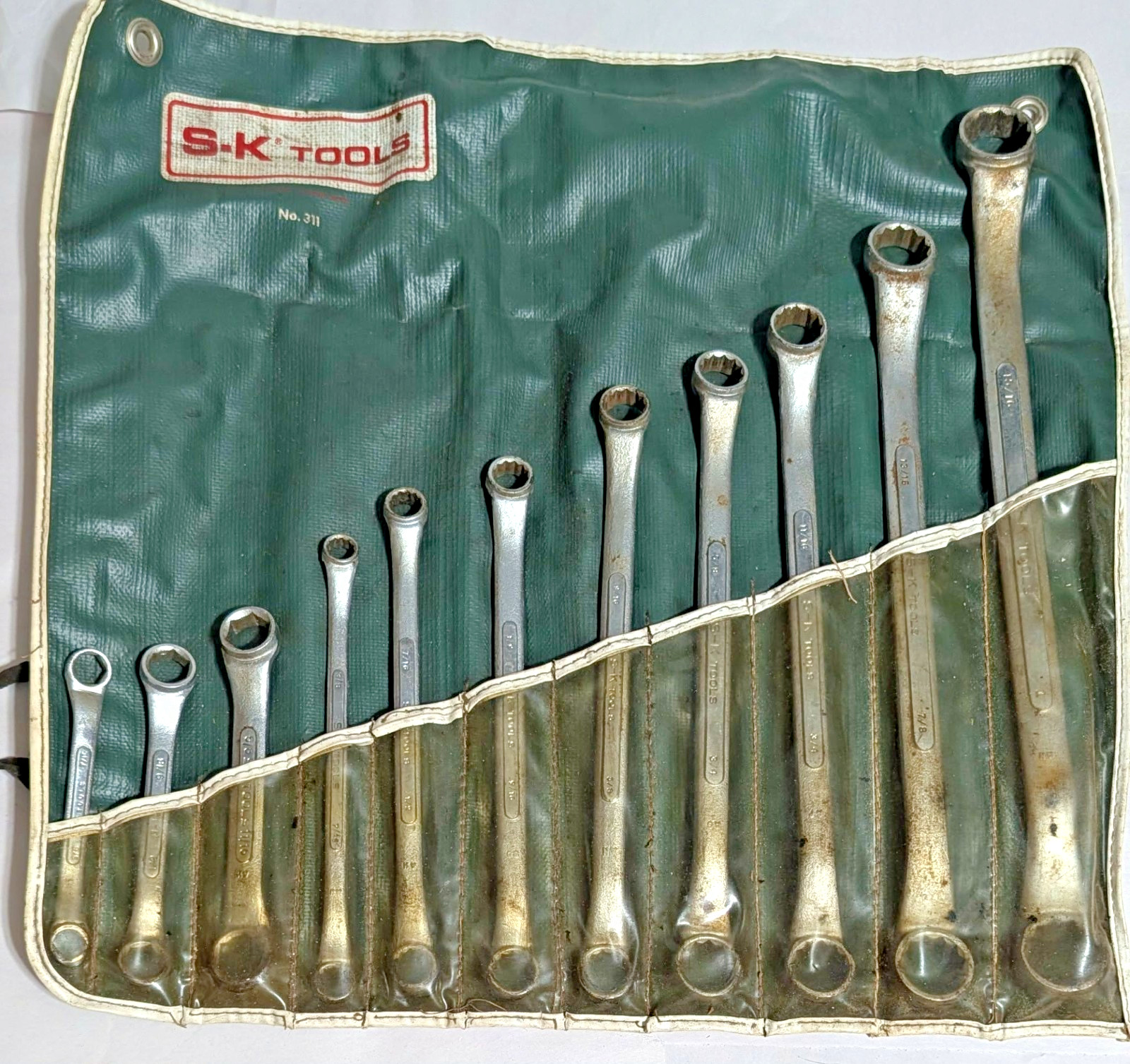 S-K 11 pc SAE Double Box End Wrench Set (No. 311) Made in USA *FREE SHIPPING*