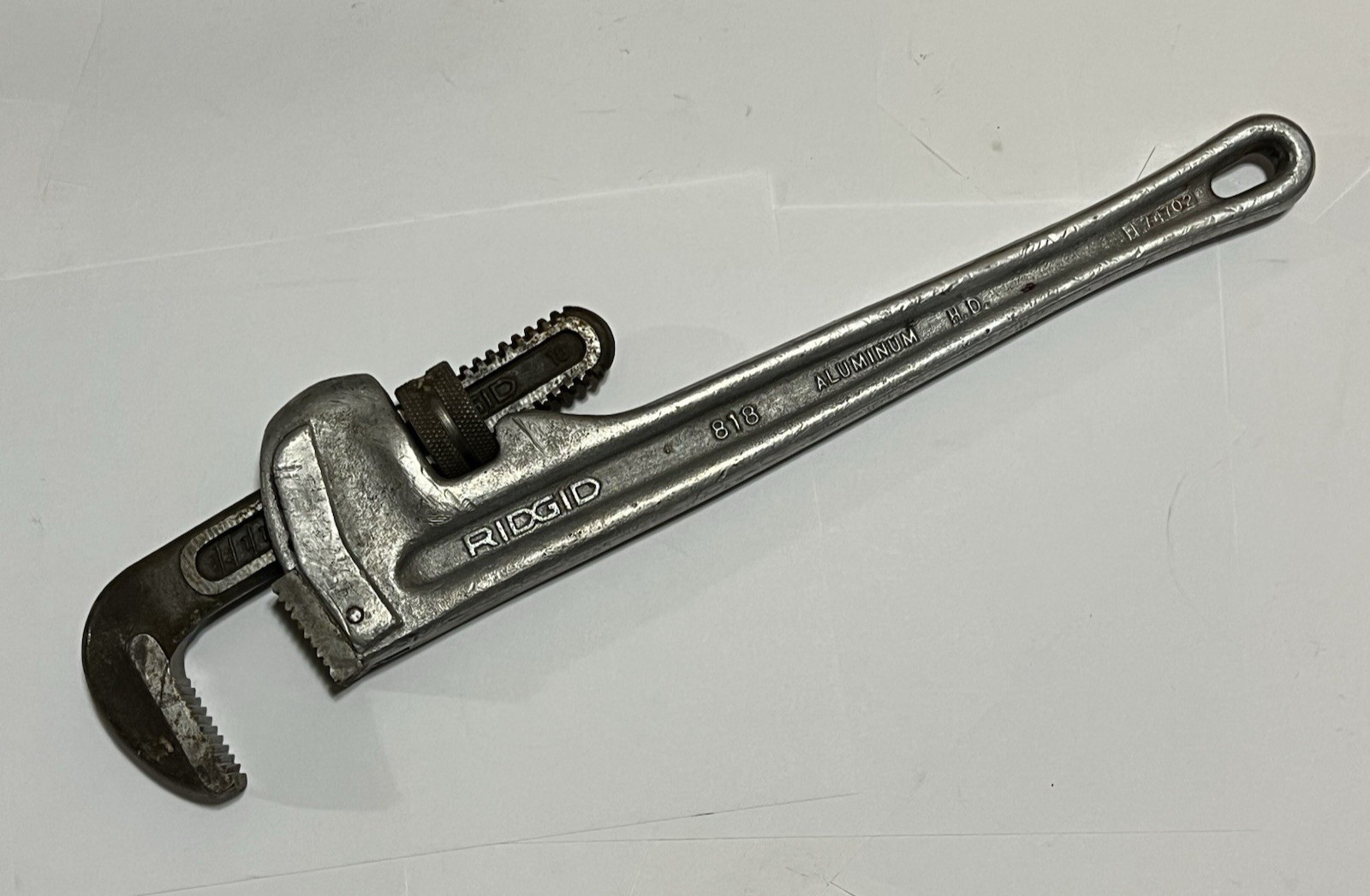 RIDGID 818 Ridge Tool Co 18″ Aluminum Heavy Duty Straight Pipe Wrench 31100 USA