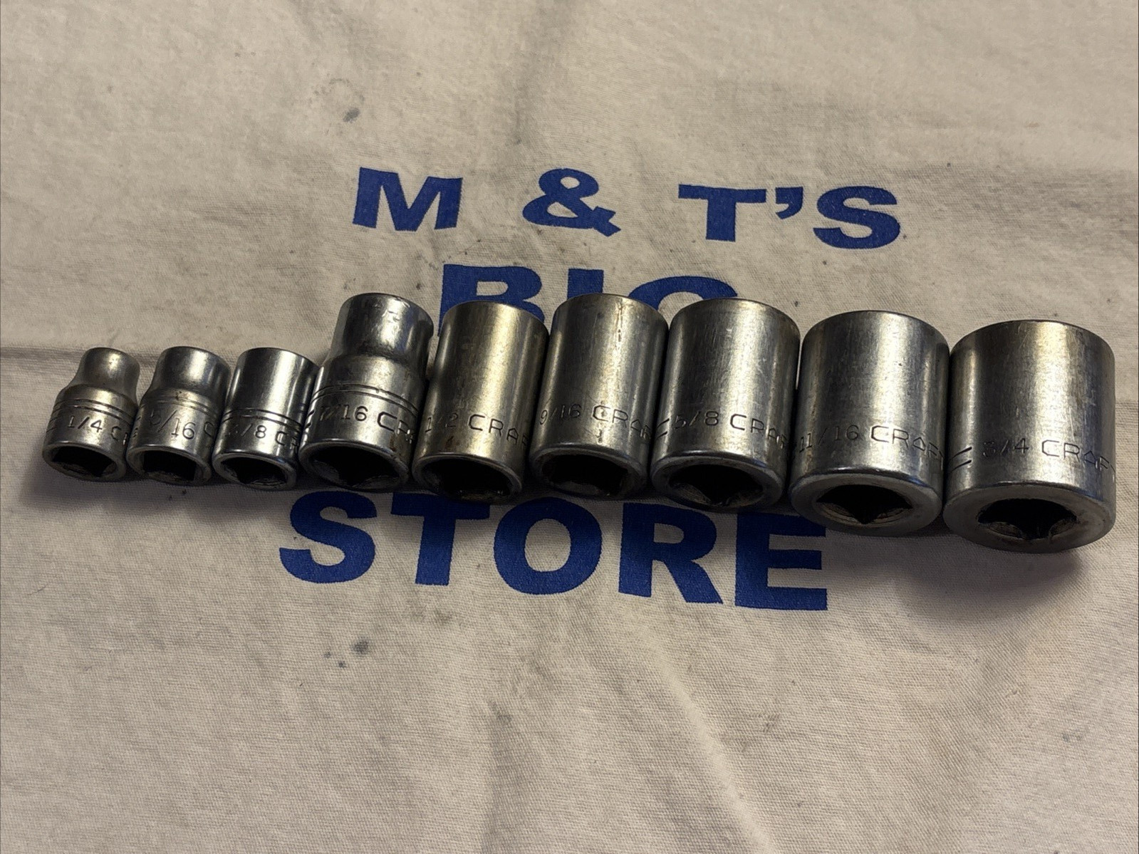 Craftsman USA 3/8″ & 1/2″ Drive 9pc Double Square Socket Set 1/4″-3/4″