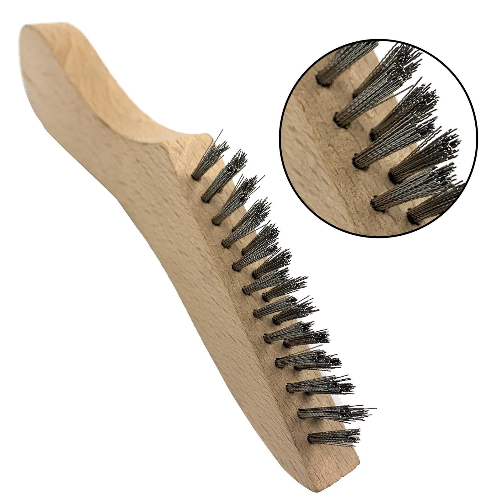 SMALL WIRE SCRATCH TOOL BRUSH STAINLESS STEEL METAL BRISTLES GROUT CLEANING