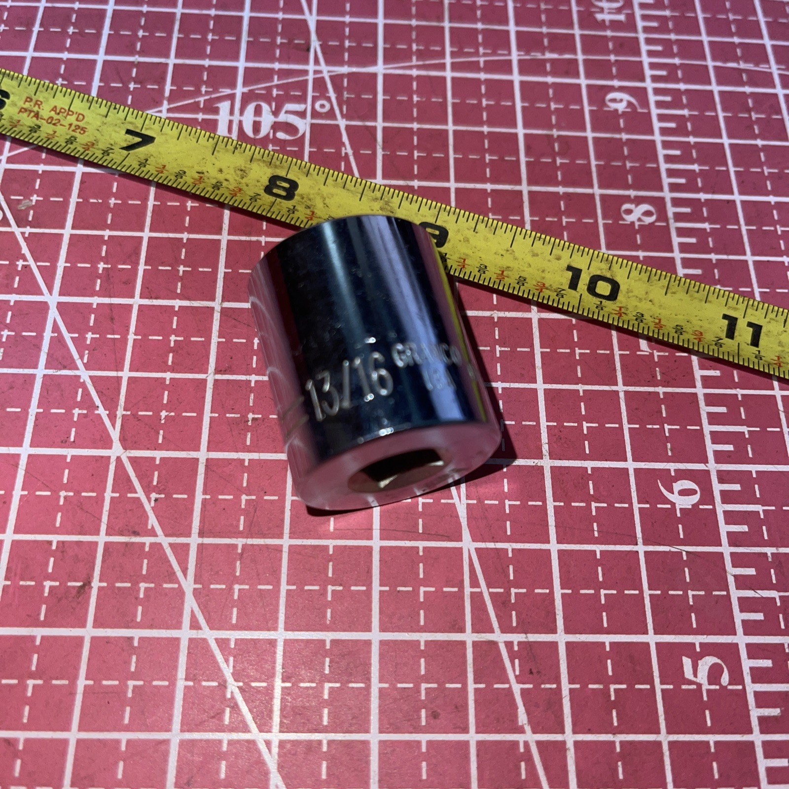 NOS Granco USA 0751 11/16 In SAE 3/8 Drive 12 point Socket Vintage 11/16”