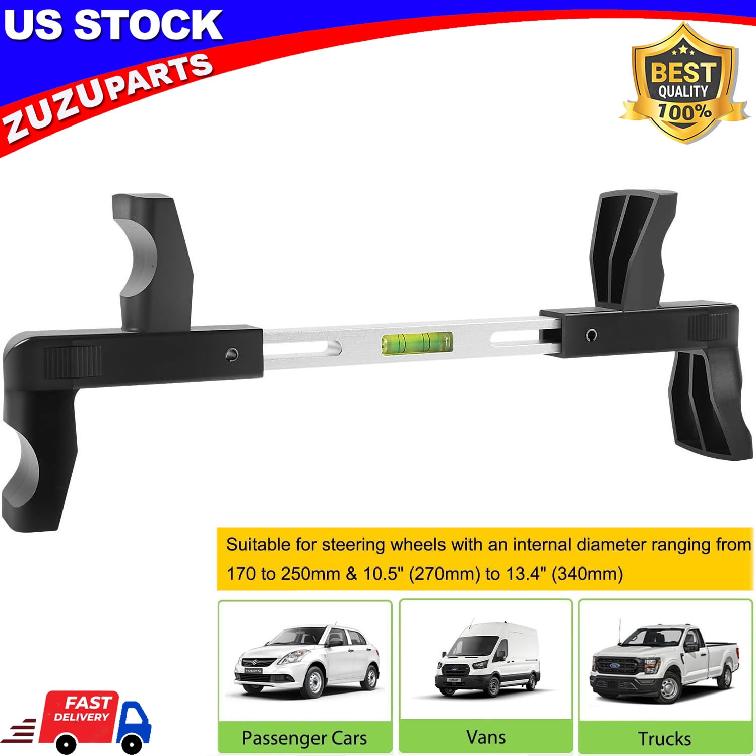 ATD-3100 Steering Wheel Level Alignment Tool -Diameter 270-340mm Spring-Loaded
