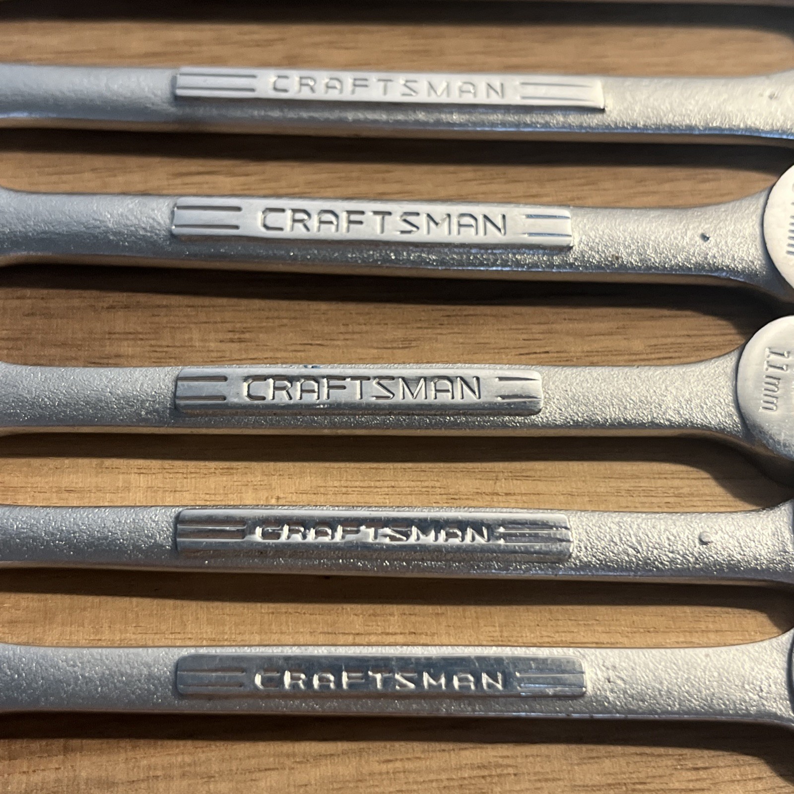 Vtg Craftsman Metric 8 Pc Open End Wrench Set 6mm – 24mm 16 Sizes =V= V, VV
