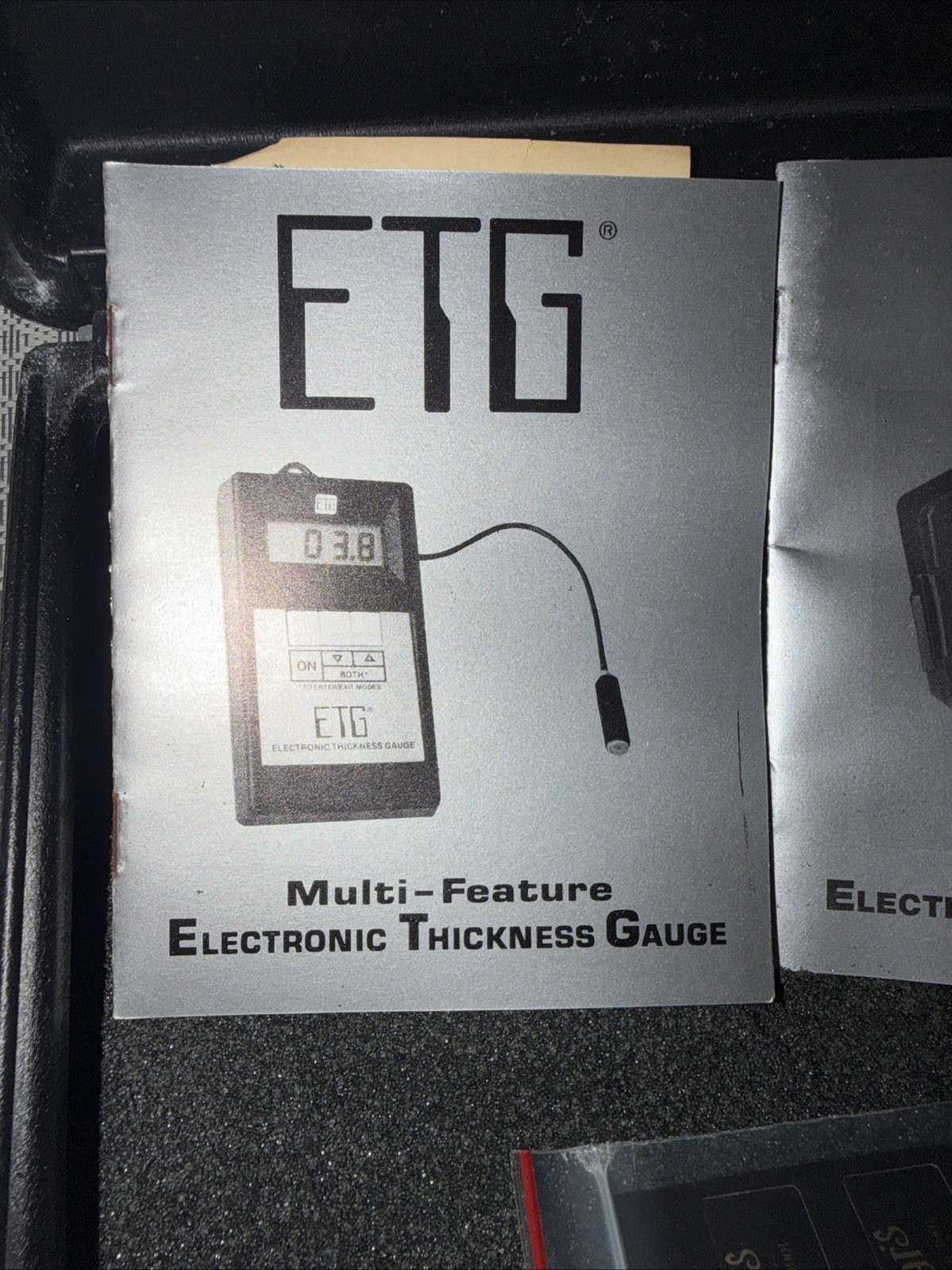 ETG Paint Thickness Gauge Working Tested With Case And Manual.