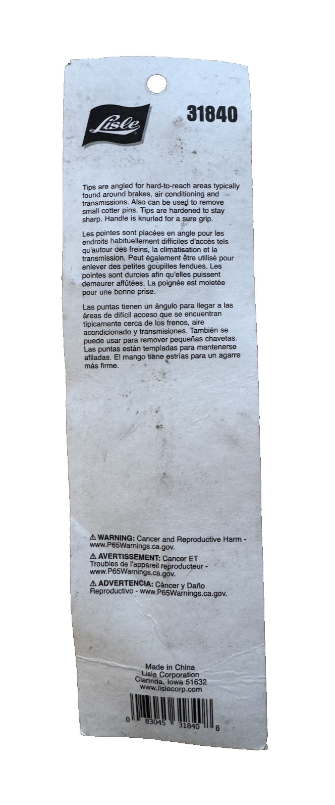 Lisle 31840 «O» Ring and Seal Pick