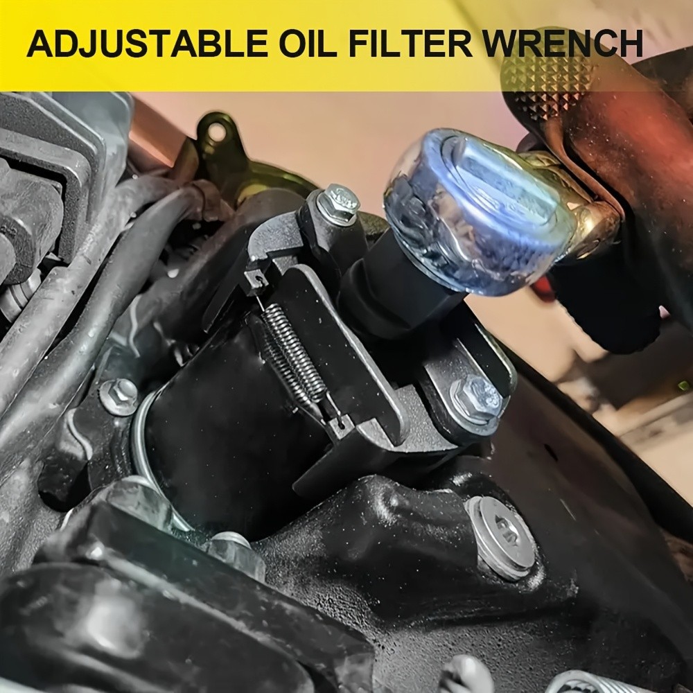 Adjustable Oil Filter Wrench – Heavy-Duty Tool for Car Engine Oil Filter Removal