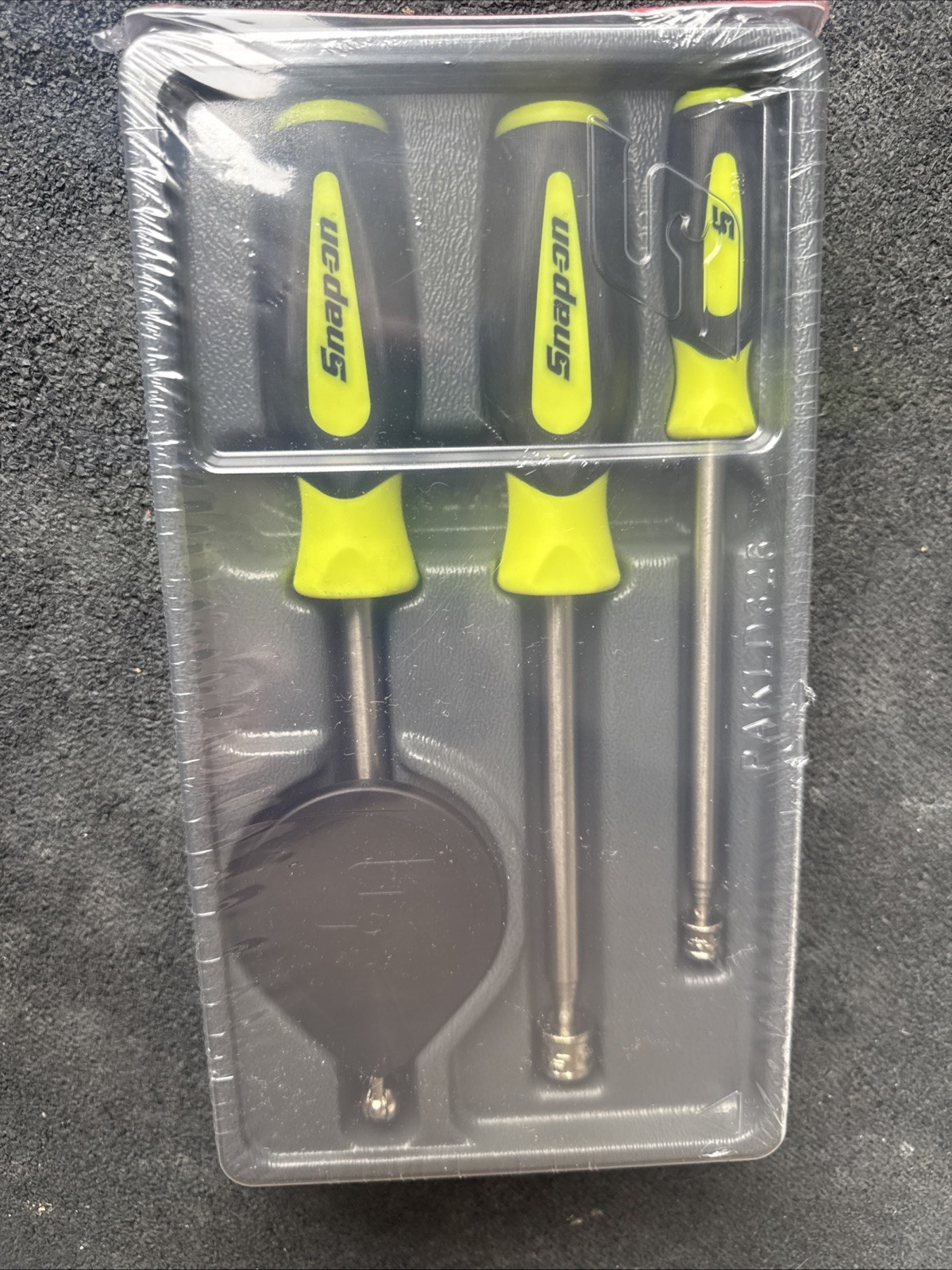 For SNAP ON Yellow 3pc Soft Grip Magnetic Pickup Tool & Mirror Set PTM30hv