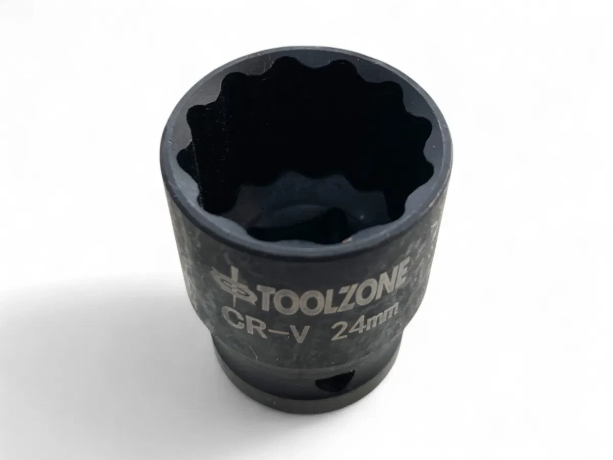 24mm Shallow Impact Socket 1/2″ Drive CR‑V Bi‑Hex 12‑Point Elite 24mm Socket