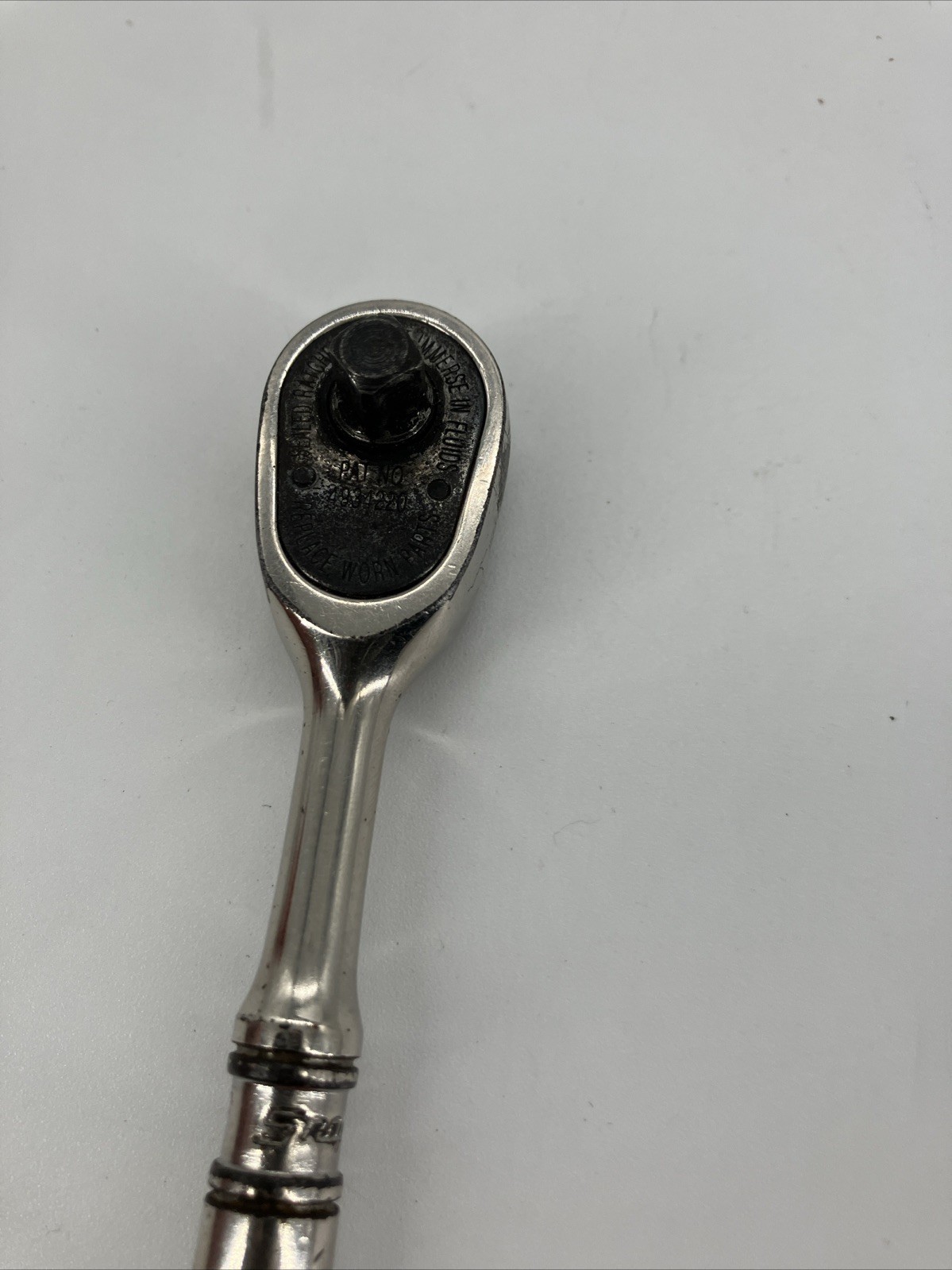 Snap-on TM830 Socket Ratchet 1/4″ Drive Stubby Short Handle 4.5″ USA [046CHB]