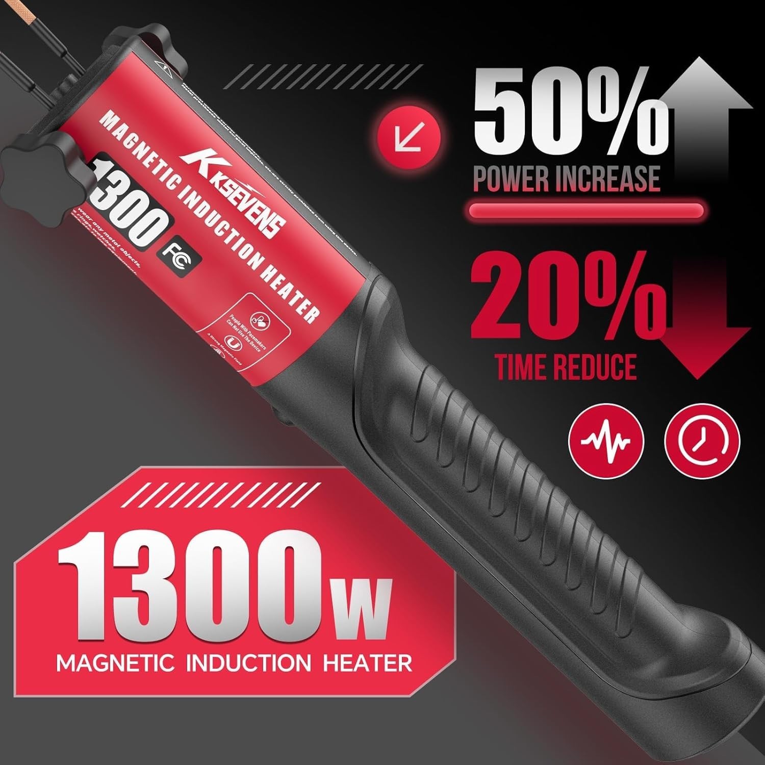 Efficient 1300W Induction Heater with Ergonomic Handle – Rusted Screw Solution