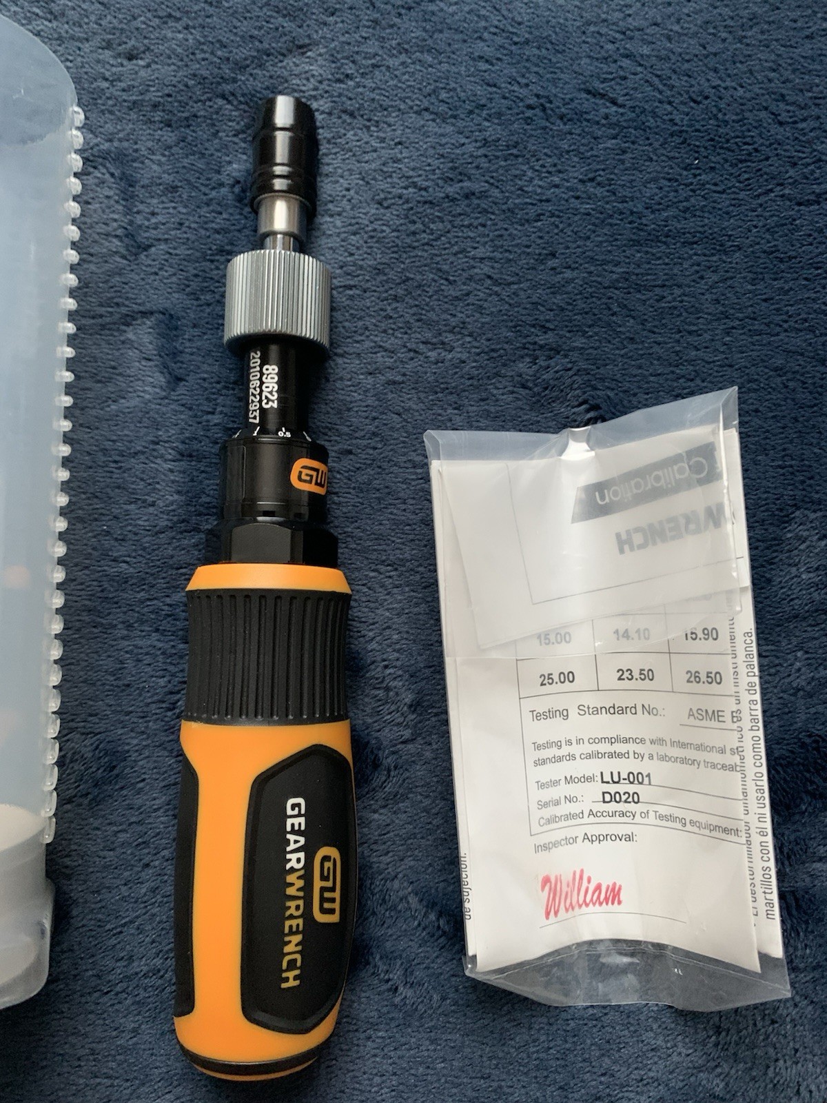 GEARWRENCH 89623 1/4″ Drive Torque Screwdriver 5-25 in/lbs Brand New Case Cert