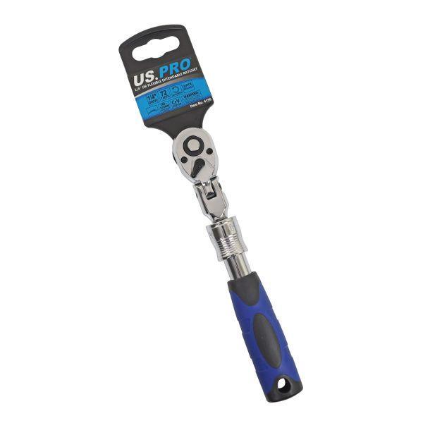 US PRO 1/4″ Dr 72 Teeth 180mm to 235mm Flexible Extendable Ratchet 4156