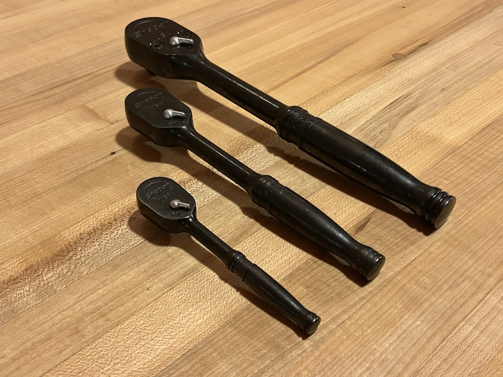 Snap-on Tools | 3pc Black Industrial Finish Ratchet Set | GT72 GF80 GS80A | USA