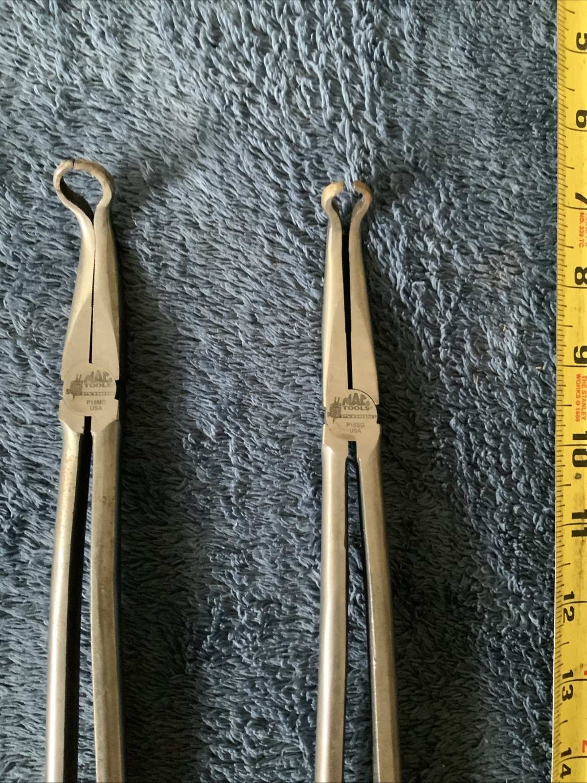 Mac Tools 3pc Hose Grip Pliers……all 3 Bent?? See Pics….p16sg, P16mg, P16lg….