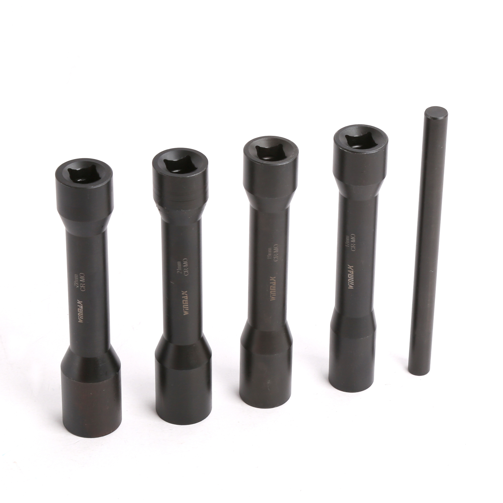 5PCS 1/2″ Drive Deep / Long Reach Twist Damaged Lug Nut Socket Set 17 19 21 22mm