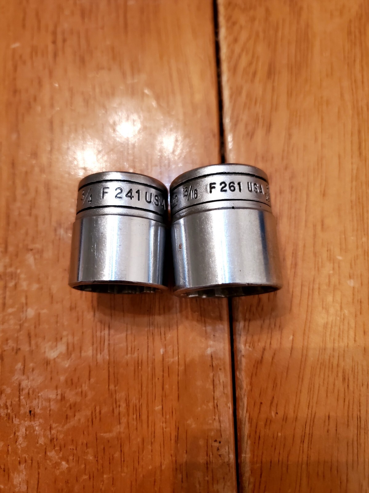Snap On 3/8″ Drive 3/4″ 13/16″ 12PT Shallow Chrome Sockets Lot Of 2