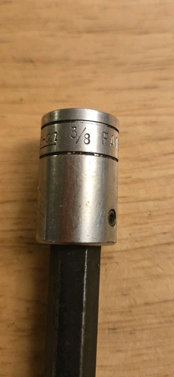 Snap On Tools FA12L 3/8” Drive SAE 3/8 Extra-Long Hex Chrome Socket Driver USA