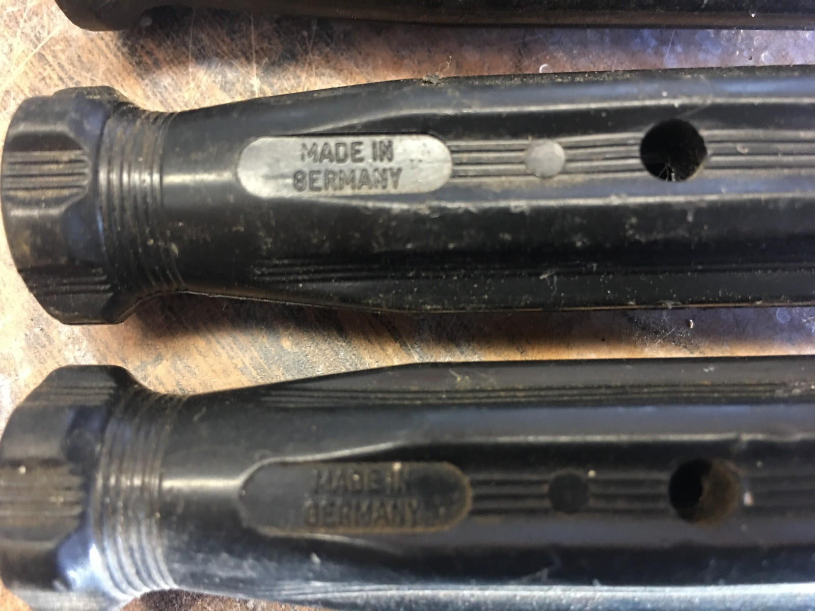 GERMAN 60’S 70’S TOOL ROLL SCREWDRIVER HANDLES LOT OF 3