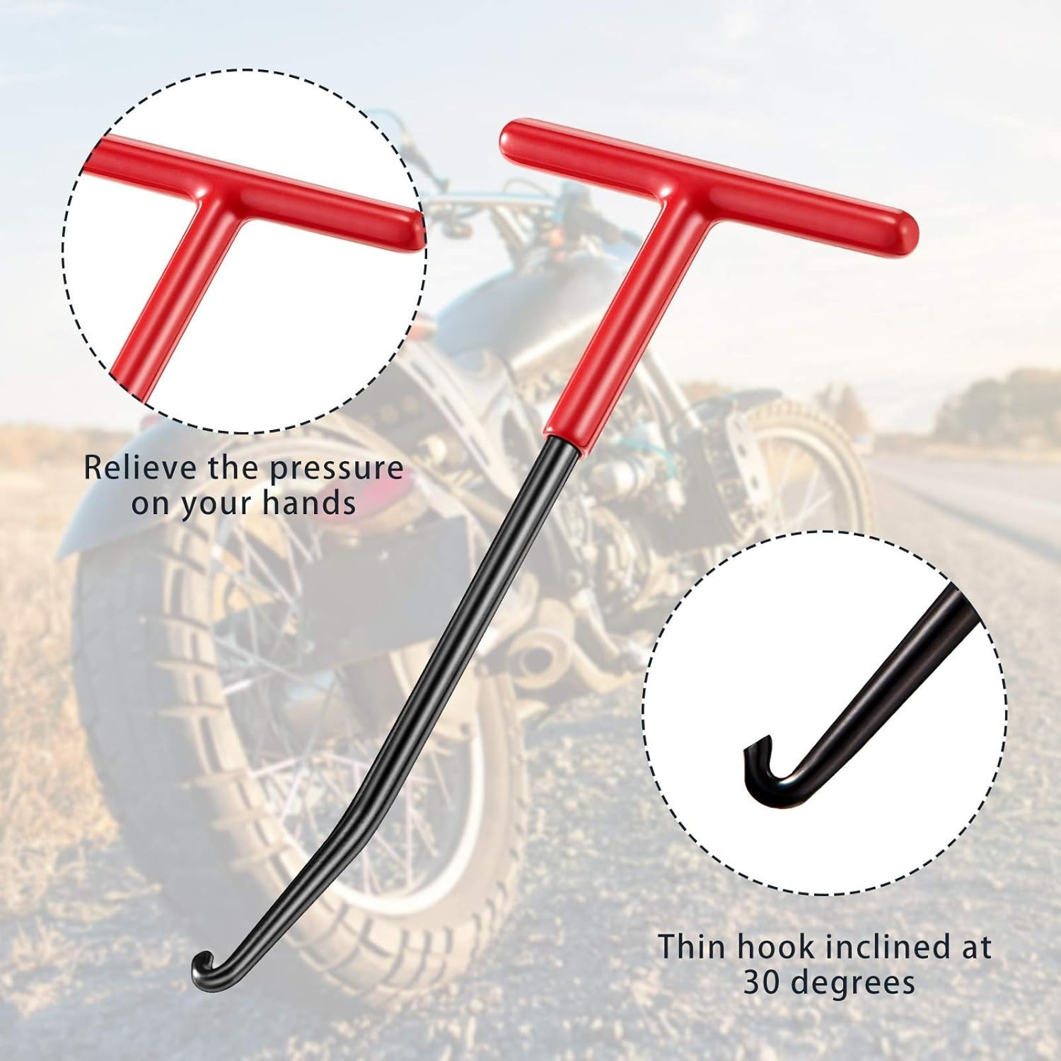 2 Pieces Exhaust Spring Puller Tool Hooks Tool Exhaust Hangers Removal Motorc…