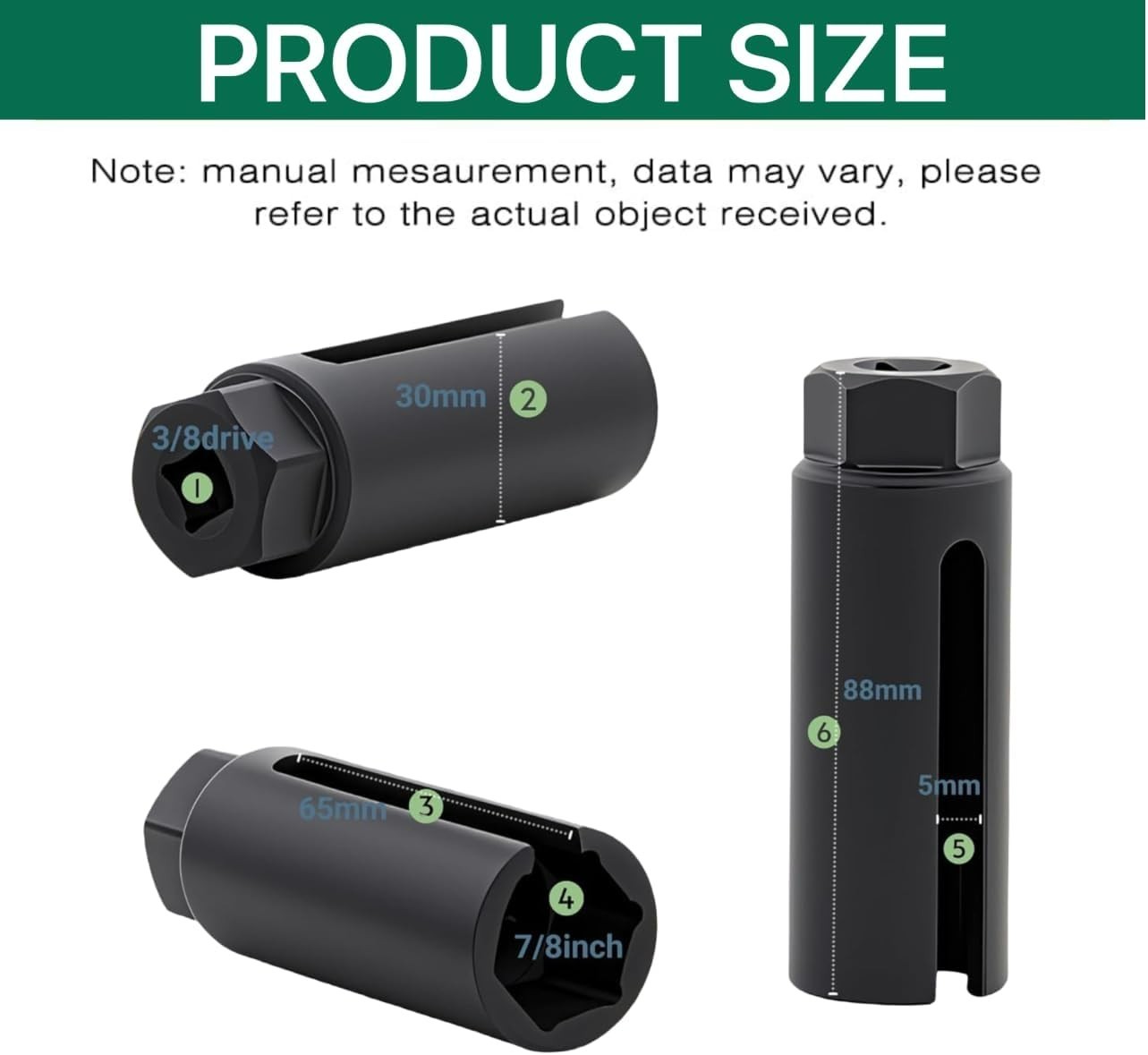 Chrome Vanadium Oxygen Sensor Socket 7/8” with Wire Protection – Precision Tool