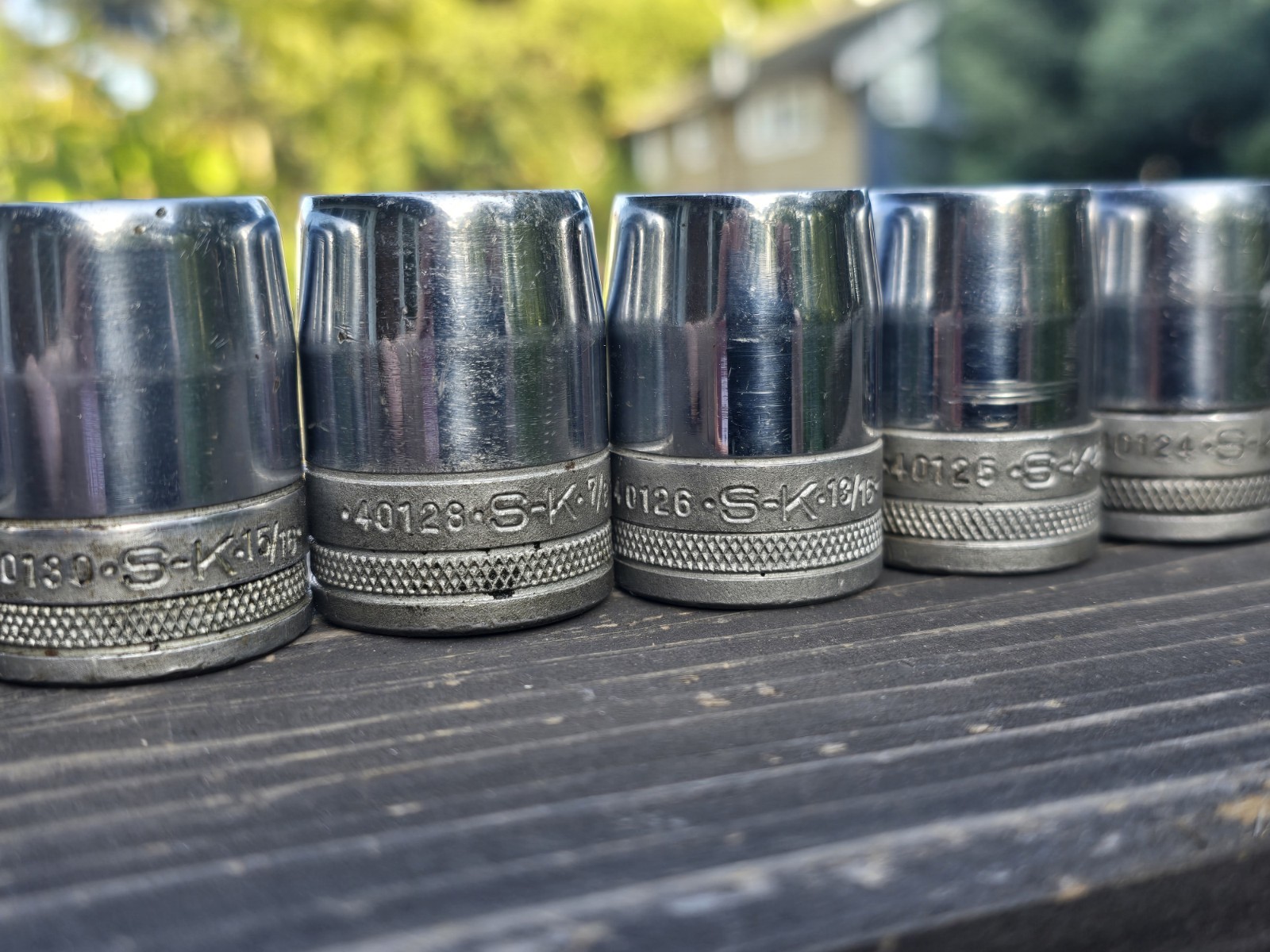 S-K USA 13 Piece 1/2″ Drive 12 Pt. SAE Socket Set 1/2″ – 1-1/8″ SK Knurled