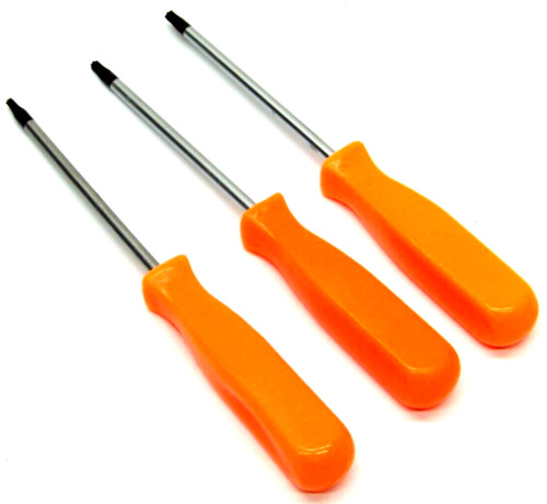 3 pc Torx Screwdriver Magnetic Tip Torque T15 T20 T25 x 4″ Heate Treated Neon