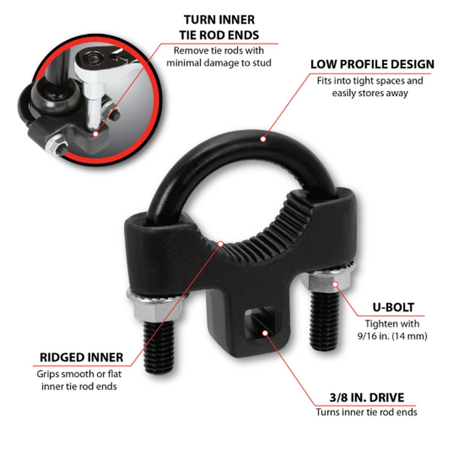 Performance Tool W83027 Inner Tie Rod Tool