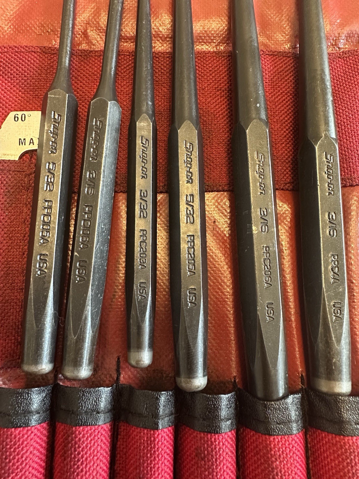 Snap On 11 pc Punch and Chisel Set PPC710BK.