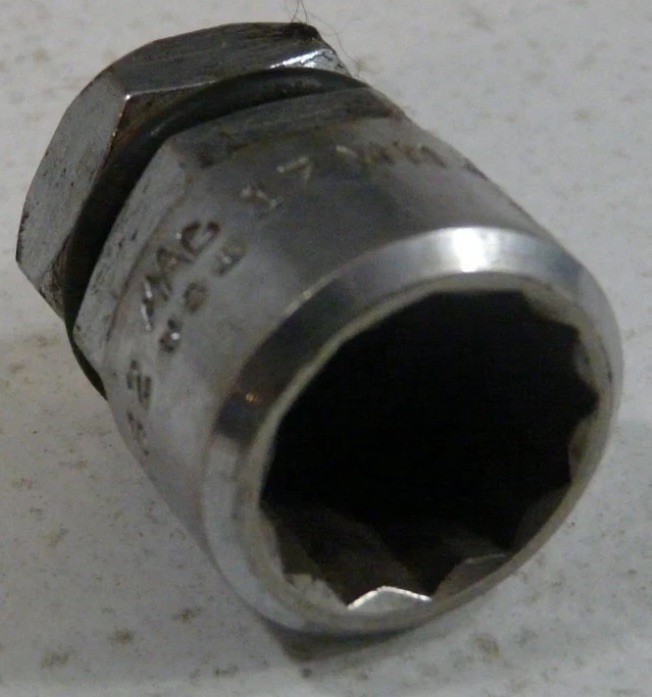 Mac Tools VRF Passthrough Socket 7/8″ External Hex Drive 17mm 12 Point VRS2 USA
