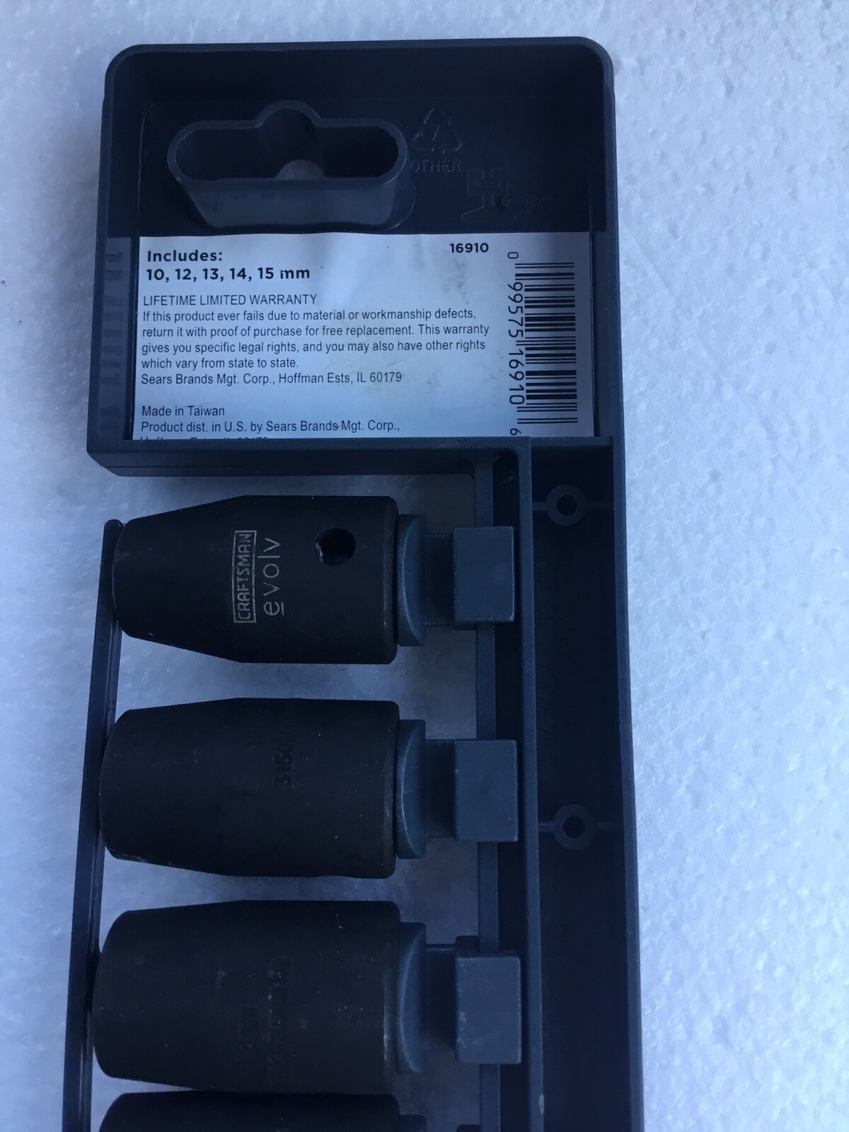 Craftsman Evolv 1/2-Inch Drive, 5-Pc. Impact Socket Set, Metric 16910