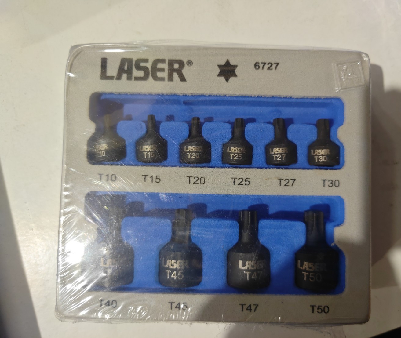 10 Piece Low Profile Impact Star Socket Bit Set 1/4″D, 3/8″D Laser 6727