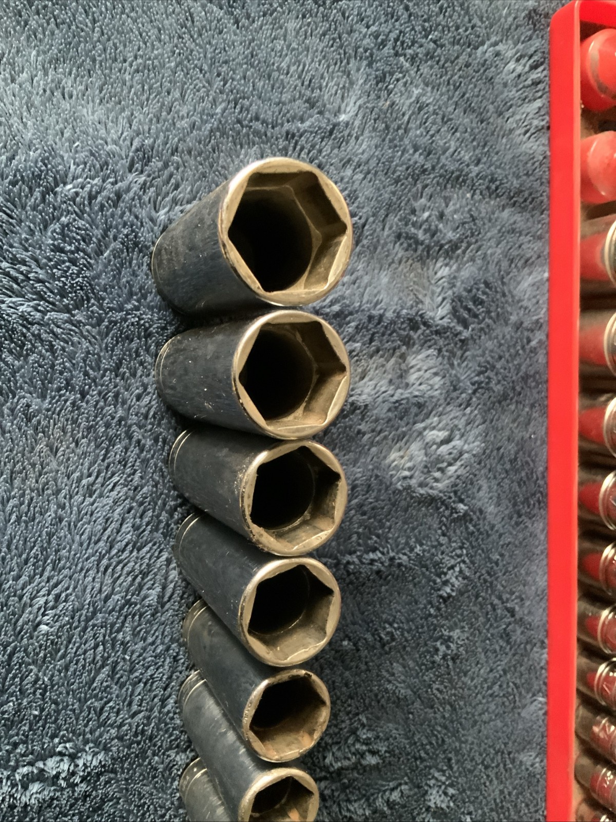 Snap On 3/8” Drive Deep And Shallow Socket Set, Sae, 6pt…..see Pics For Sizes….