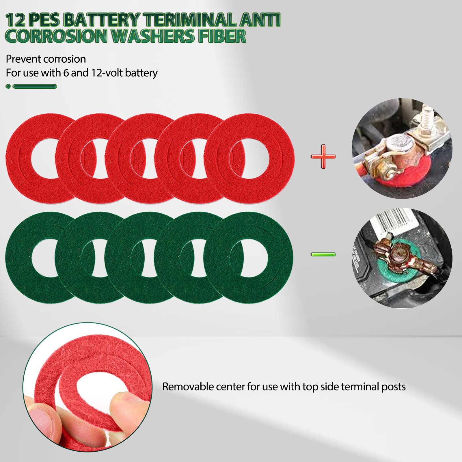 Car Battery Post Terminal Cleaner Dirt Corrosion Brush Hand Protector Tool Kits;