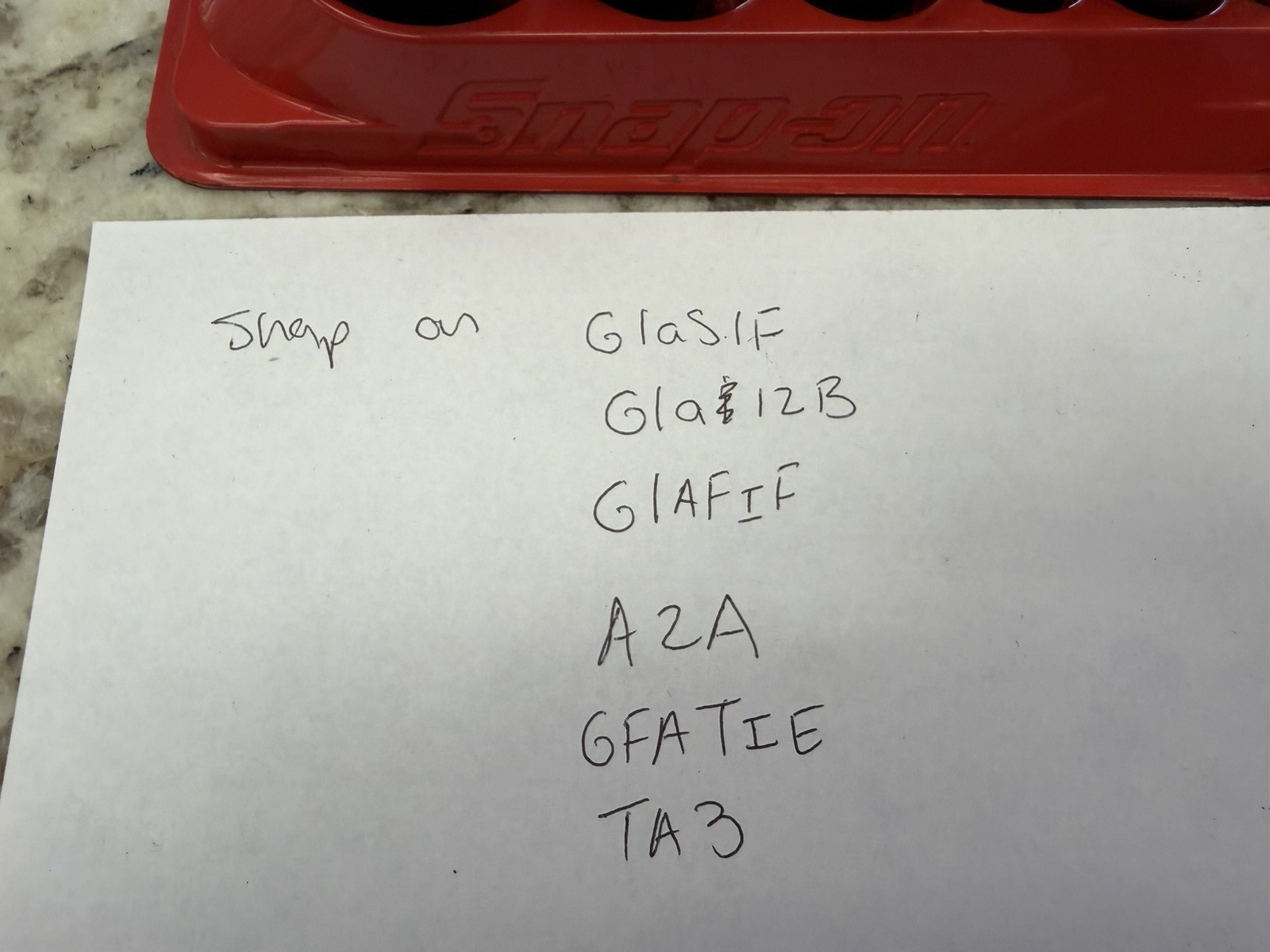 6 Pc Snap On Tools Adapters 1/4,3/8,1/2,3/4” Dr Set TA3,GFATIE, A2A,GLAFIF,GLA12
