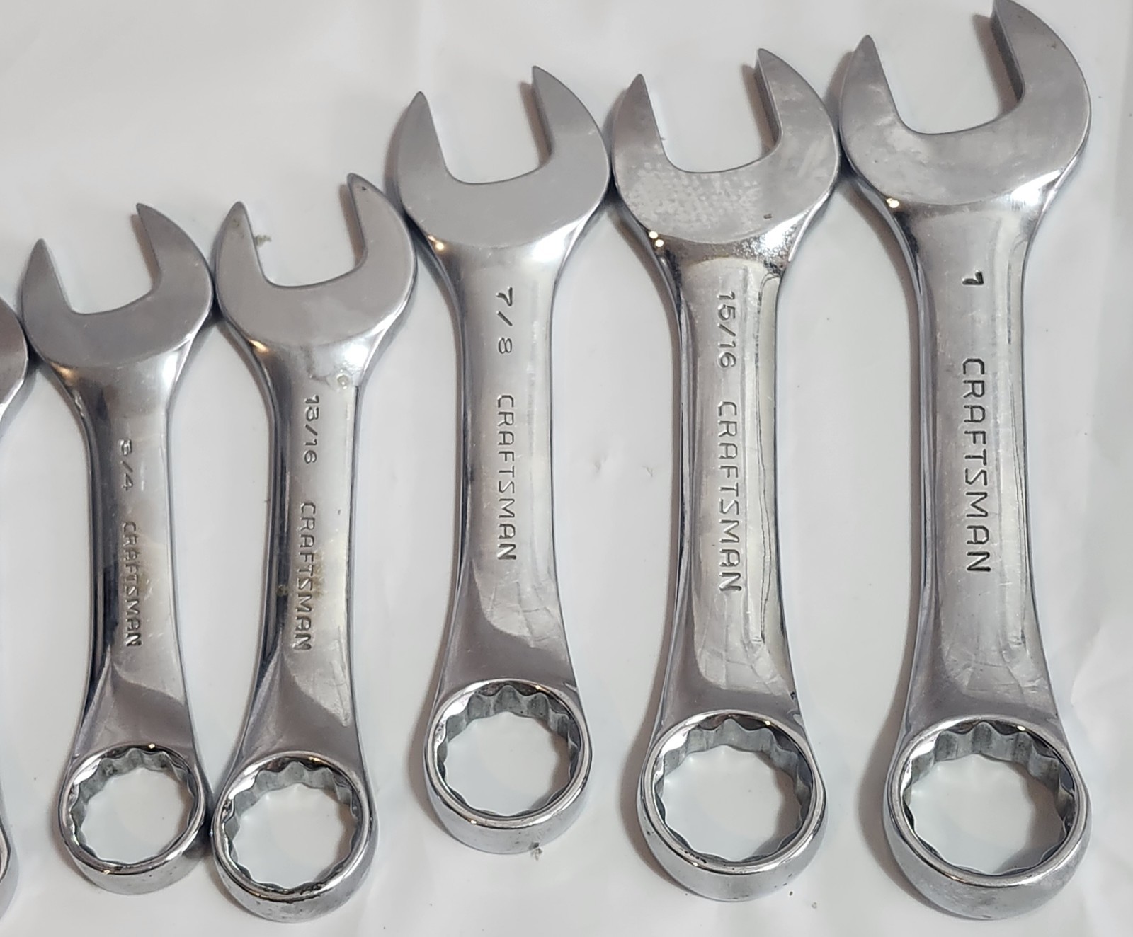 Craftsman 11-Piece SAE Stubby Combination -K- Series Wrench Set Polished Finish