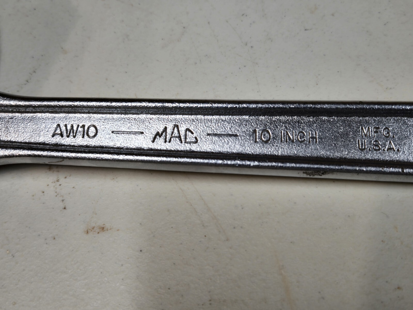Vintage Mac Tools AW10 10”/250mm Adjustable «Crescent» Wrench Made In USA