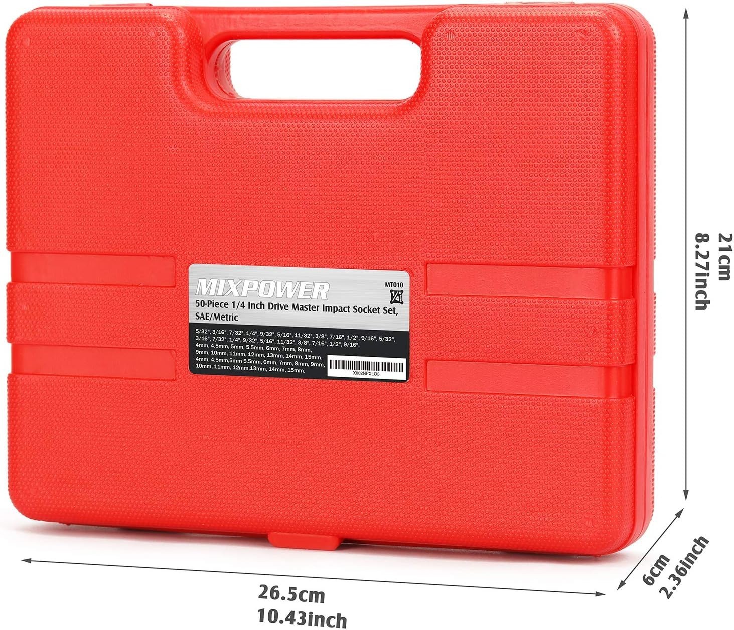 Versatile 1/4″ Impact Socket Set – 50 Pieces in Chrome Vanadium Steel