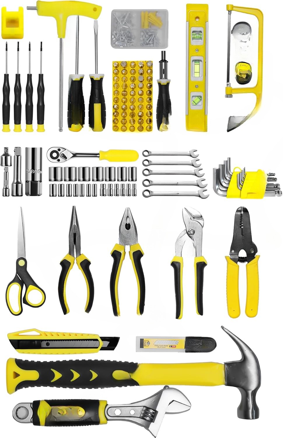 220piece tool kit with toolbox,wrenches andhand tools for automotive maintenance
