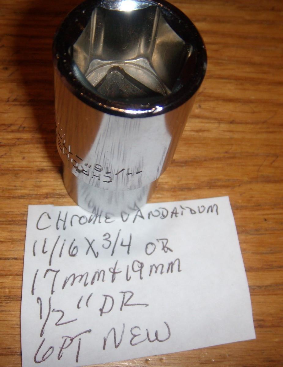 4 IN 0N 1 SOCKET 17MM X 19MM OR 11/16″ X 3/4″ 1/2» DR 6 PT. FREE SHIP