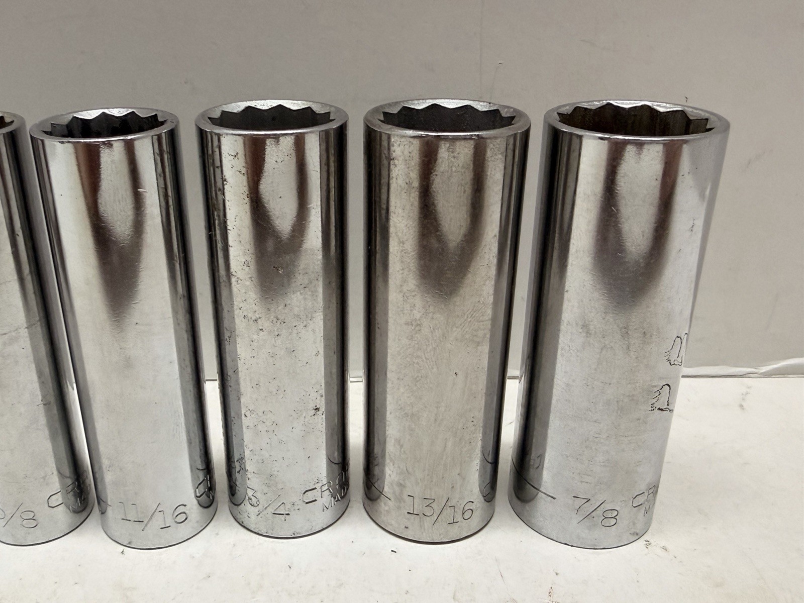 Craftsman USA 7 Piece EXTRA DEEP 12 Point Socket Set SAE 1/2″ – 7/8″ 1/2″ Drive