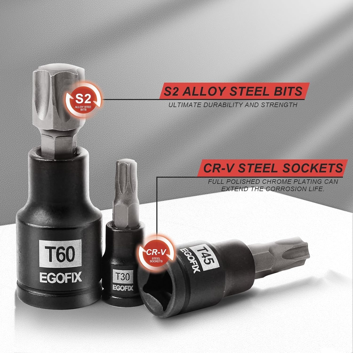 Durable 25-Piece Torx Bit & Socket Set – S2 & Chrome Vanadium Steel Quality
