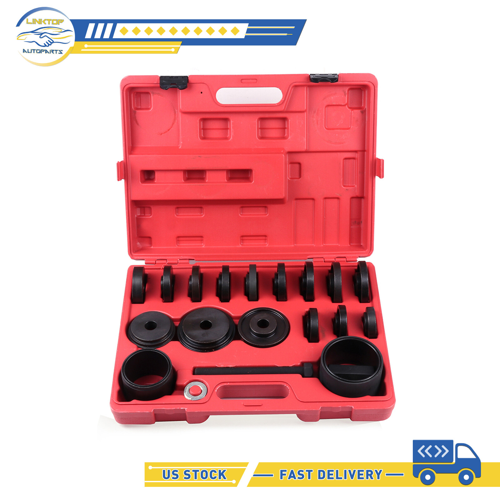23PC REMOVING ADAPTER PULLER PULLEY KIT FWD FRONT WHEEL DRIVE BEARING PRESS TOOL