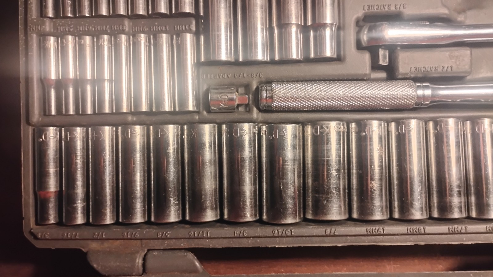 HUGE KD/Craftsman Set. Missing 2 Pieces. Half Inch, 3/8, Quarter Inch Socket Set