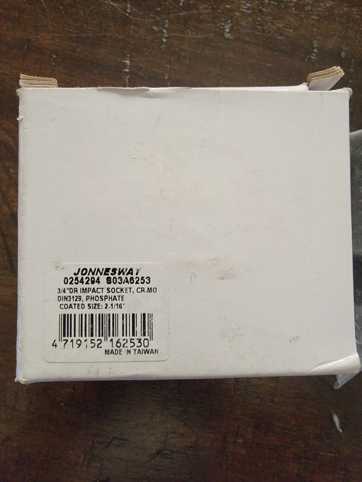 Jonnesway S03A6253 3/4″ Drive 2-1/16″Impact Socket chrome molybdenum DIN3129