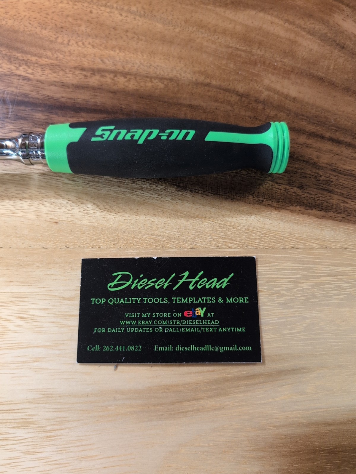 *NEW* Snap On Tools FHL100 3/8″ 100 Tooth GREEN Soft Grip Ratchet